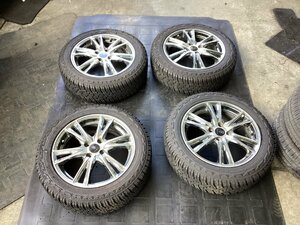 【中古】YOKOHAMA GEOLANDAR X-AT 185/60R16 4本セット　社外アルミホイル付き　スリップ6mm プラットホーム3mm 製造年2022年　16×6J