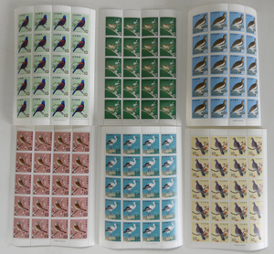 ☆保管品!収集 コレクション 切手 1963年 鳥シリーズ 6種セット シート☆