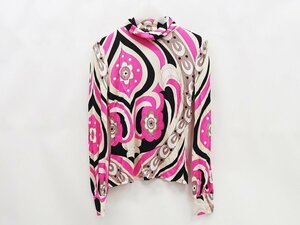 ◇【EMILIO PUCCI エミリオプッチ】総柄 シルク カットソー I38