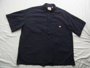 DANTON ダントン　タイプライタークロス　オーバーサイズ　プルオーバー　半袖シャツ　サイズ 36 日本製　ダークネイビー