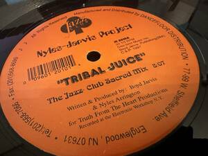 12”★Nyles-Jarvis Project / Tribal Juice / トライバル・ディープ・ハウス！Boyd Jarvis,Nyles Arrington