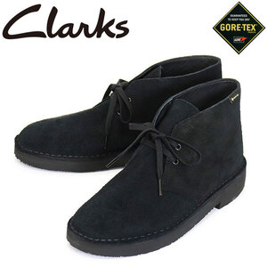 Clarks (クラークス) 26177857 Desert Boot GTX デザートブーツ メンズブーツ Black Suede CL128 UK8.5-約26.5cm