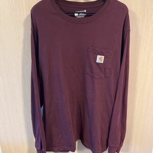 ◆美品◆carhartt LOOSE FITポケット付ロンT サイズL