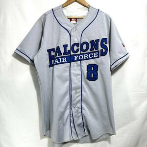 ■ 90s USA製 ビンテージ Wilson AIR FORCE FALCONS エアフォース ファルコンズ #8 ユニフォーム 半袖 ベースボール シャツ L アメフト ■