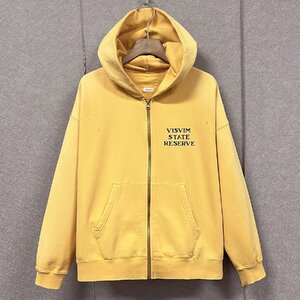 新品同様 定価97900円 VISVIM ビズビム 24AW JUMBO SB HOODIE F.Z. CRASH パーカー フーディ ジップアップ アウター 0124205010014 サイズ3