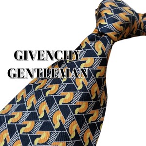 ★GIVENCHY GENTLEMAN★　ネイビー系　総柄　フランス製