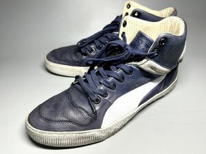 【即決】PUMA × Alexander McQUEEN 27cm メンズ プーマ × アレキサンダーマックイーン コラボ ハイカットスニーカー 青 ネイビー くつ 靴