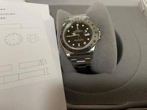 日本ロレックスオーバーホール完了品 ROLEX EXPLORER II エクスプローラー2 Ref.16570 X番 ブラック 自動巻き 1991