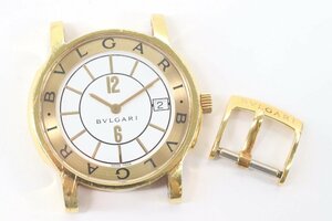 BVLGARI ブルガリ Solotempo ソロテンポ ST35G K18/750 金無垢 YG 総重量約38.7gクォーツ デイト メンズ 腕時計 フェイスのみ 6961-HA