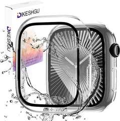 【在庫処分】DIKESHGU for Apple Watch 防水ケース Series10 42mm/46mm アップルウォッチ シリーズ 10用保護カバー ガラスフィルム 一体型 PC素材 タッチ感良好 Apple Watch 10 アクセサリー (