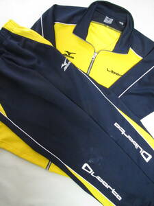 50 中古 Liberta リベルタ MIZUNO ミズノ サッカースクール 160cm トレーニングウェア ジャージ 上下 セットアップ ジャケット パンツ 黄色