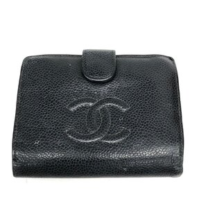 CHANEL シャネル　二つ折り財布 キャビアスキン 6894389【CLAQ2094】