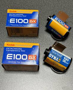 コダック　Kodak カラーリバーサルフィルム ISO100 36枚4本　期限切れ未使用(冷蔵庫保管) EKTACHROM E100GX & DYNA EX