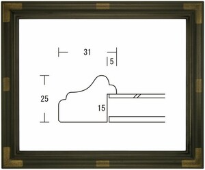 デッサン用額縁 木製フレーム 小不二 八ッ切サイズ