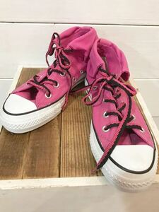 71 CONVERSE コンバース ALL STAR 1404 ハイカットスニーカー US4 23㎝ ピンク リボン 20220715