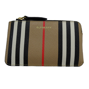 バーバリー BURBERRY 財布 レディース メンズ ブランド コインケース 小銭入れ キーケース レザー ベージュ ゴールド金具 8029616