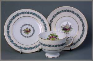  　ウェジウッド　　 Cup&Saucer&Plate 　= 　APPLEDORE 　(1級品)