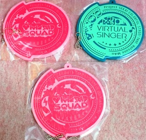 送230円～ 希少品! プロジェクトセカイ カラフルステージ「初音ミク VIRTUAL SINGER & Vivid BAD SQUAD」ラバー ロゴコースター 2種セット