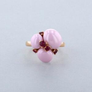 Pomellato ポメラート ブランドジュエリー 指輪 750PG カプリ リング ルビー ♯55 0.35ct