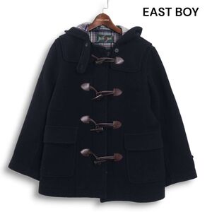 EAST BOY イーストボーイ 秋冬 裏地チェック柄♪ ウール スクール ダッフル コート Sz.9 レディース ネイビー 女子 学生　K4T02027_B#N