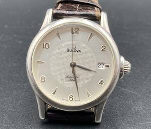 1円〜 ジャンク品 BULOVA／ ブローバ Automatic Silver 585000 シルバー925 メンズ腕時計