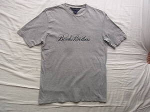 BROOKS BROTHERS 　ブルックスブラザーズ ロゴプリント入りTシャツ　サイズ S 日本製　杢グレー