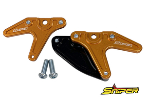 GSX-R125 NINJA250/400 Z250/400 レーシングスタンドフック金 スプロケットガード付 タイプA 汎用 穴径8mm SNIPER スナイパー SP0091GD