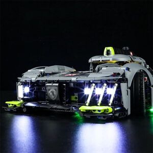 LEGO MOC ブロック テクニック 42156 互換 プジョー 9X8 24H ル・マン・ハイブリッド・ハイパーカー LED ライト 照明 キット DL174