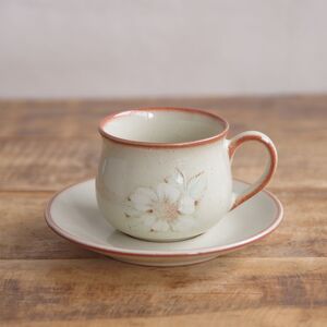 DENBY Daybreak デンビー デイブレーク デミタスカップ ソーサー グリーン 花柄 #241215-1,2 イギリス ヴィンテージ 食器 レトロ きみどり