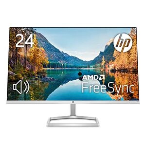 【中古】HP モニター M24fwa 23.8インチ フルHD 超薄型 非光沢IPSパネル スピーカー内蔵 背面ホワイト 3年保証 (型番：34Y2