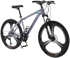 【人気新品】マウンテンバイク 26インチ 21段変速 MTB 自転車 ディスクブレーキ クロスバイク 泥よけ、空気入れ、ワイヤ錠のプレゼント付き 超高炭素鋼フレーム 荒野越え 通勤 通学