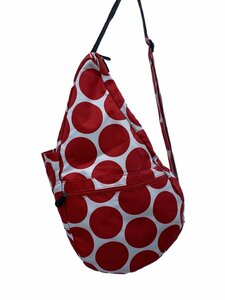 HEALTHY BACK BAG◆ショルダーバッグ/ポリエステル/RED/ドット