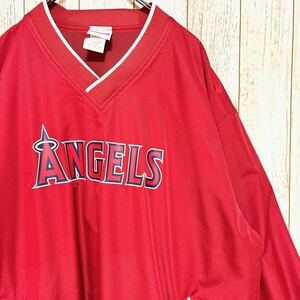 Rawlings MLB LosAngeles Angels ロサンゼルス・エンゼルス プリント ナイロンジャケット ウィンドブレーカー XL メジャーリーグ USA古着