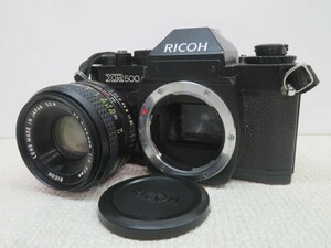 ★RICOH XR500 一眼レフカメラ マニュアルフォーカス XR RIKENON 1:2 50mm リコー シャッターOK レンズ付き USED 10926★！！ 