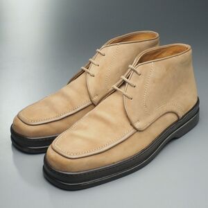 GQ9163//スイス製*バリー/BALLY*メンズEU 7E/US 8D/Uチップ/モカシンショートブーツ/チャッカブーツ/革靴