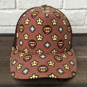 マイロ モノグラム メッシュ キャップ a bathing ape BAPE milo monogram trucker hat cap エイプ ベイプ アベイシングエイプ NIGO w6151