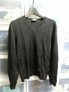 Dior Homme Vネックセーター 長袖 XS ブラック エディ期 07 #7E3460850001 ディオールオム