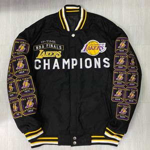 限定 【3XL】 JHデザイン LA Lakers ロサンゼルス レイカーズ NBA ファイナルズ チャンピオン 17Time リバーシブル スタジャン USA正規品