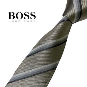 HUGO BOSS ネクタイ ナロータイ レジメンタル柄 ストライプ柄 ヒューゴボス USED 中古 m1542