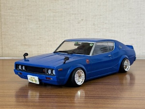 1/24　スカイライン　ケンメリ　完成品　旧車　族車　街道レーサー　グラチャン　シャコタン　改造車　SKYLINE　マークⅠ　セミワークス