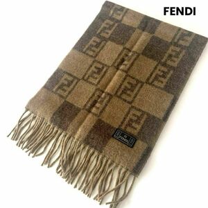 イタリア製　FENDI フェンディ ズッカ柄　マフラー 　ストール