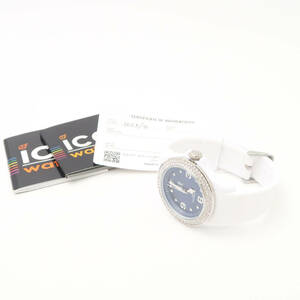 美品 Ice-Watch アイスウォッチ Ice Star White Deep Blue 017235 腕時計 レディース AY5068C