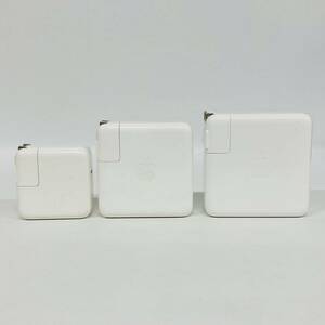 1円~【3点】アップル Apple USB-C パワーアダプター Power Adapter まとめ売り 30W A2164 61W A1947 96W A2166 動作未確認 J100841