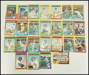 1975 Topps BREWERS 25枚 #660(hank aalon)等 ハンク・アーロン MLB Baseball card 312a