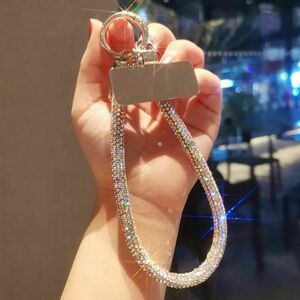 条件付き半額　スマホストラップ　高級感　超きらきら　金属パッチ付　カラフル　25cm