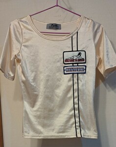 HYSTERIC GLAMOUR半袖Tシャツ カットソー .トップスワッペン付きヒステリックグラマー 日本製オゾンコミュニティー