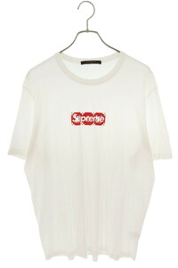 シュプリーム ルイヴィトン Tシャツ 17AW LV Box Logo Tee サイズ:XL モノグラムボックスロゴTシャツ 中古 SB01