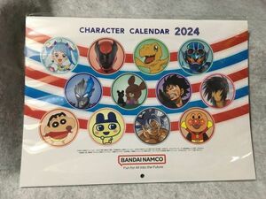 バンダイナムコ キャラクターカレンダー 2024 壁掛け ドラゴンボール ワンピース プリキュア デジモン 仮面ライダー ガンダム ウルトラマン