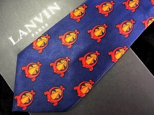 ♪今週の特売980円～♪2131♪良品【LANVIN】ランバン【デザイン 装飾 柄】ネクタイ♪