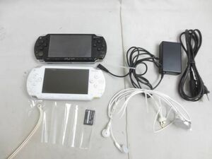【同梱可】中古品 ゲーム PSP 本体 PSP1000 PSP2000 動作品 ブラック ホワイト 2点 グッズセット